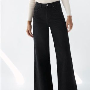 Zara super wide leg full length jeans